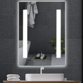 TANGKULA LED Bathroom Mirror, Led Backlit Wall-Mounted Makeup Vanity Mirror