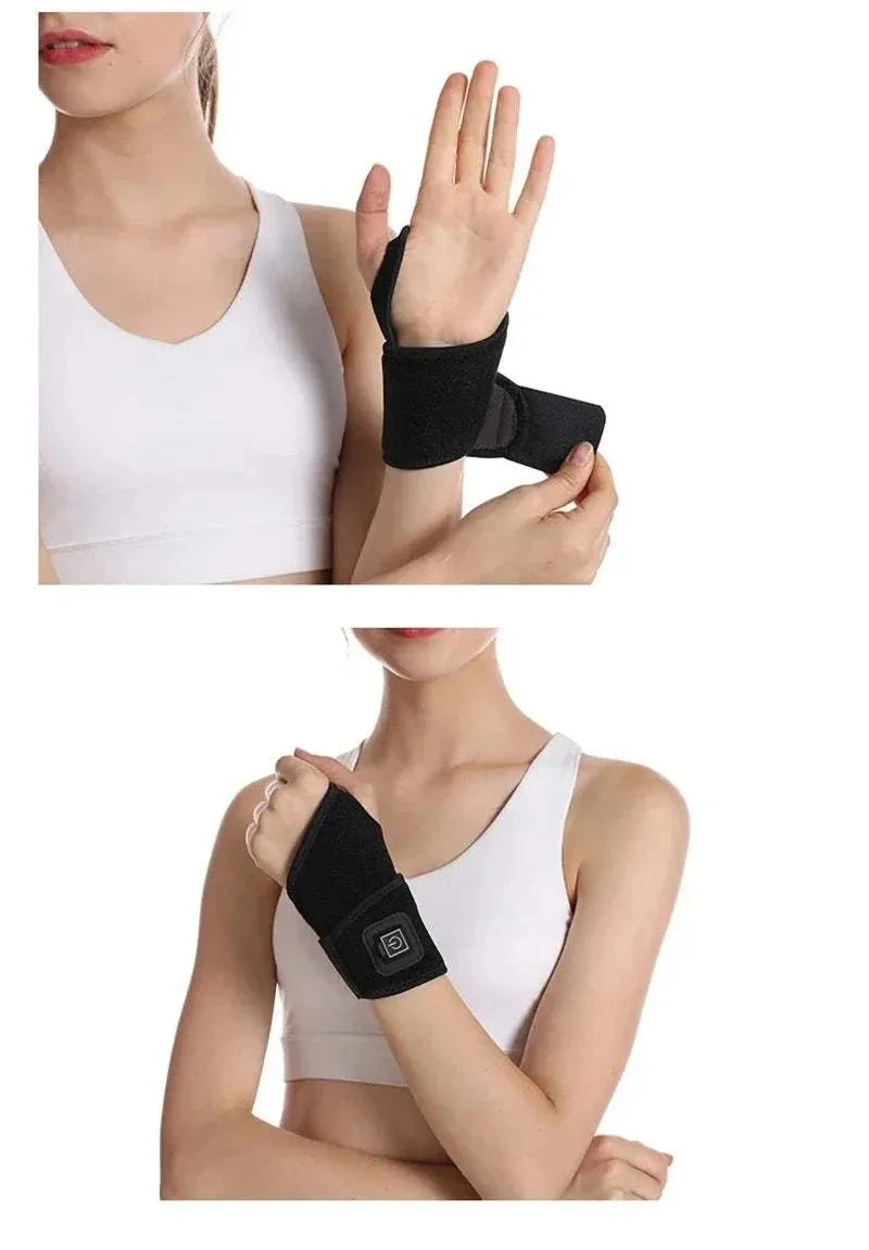 Wrist Brace Carpal Tunnel Arthritis Tendonitis Protector Electric Heating USB Rechargeable Breathable Support Hand Wristband Pad