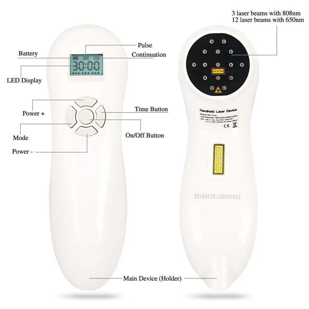 YJT-P LLLT Cold Laser Pain Laser Physical Therapy Device Portable Apparatus Like B Cure for Joint Neck Knee Back Shoulder